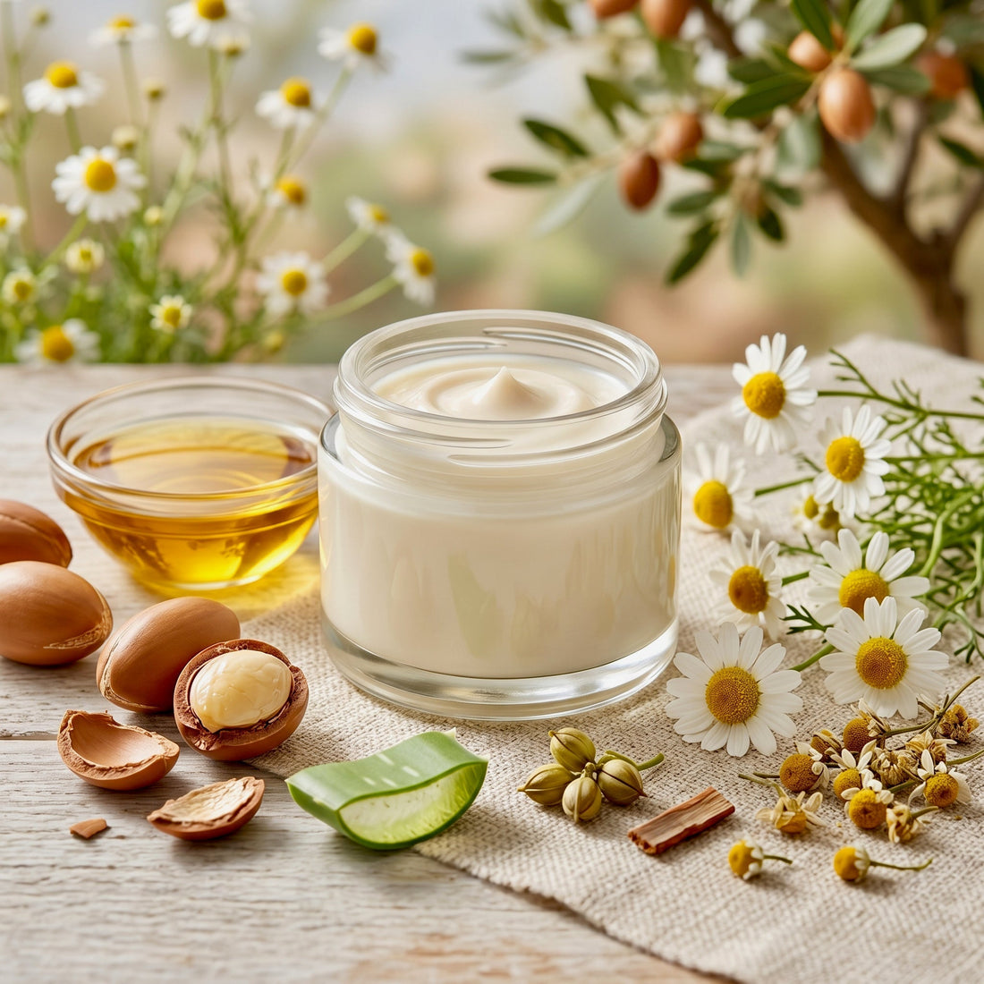 Argan Oil and Chamomile in a Daily Moisturizer: What Each Ingredient Actually Does - Luna & Co. Soapery
