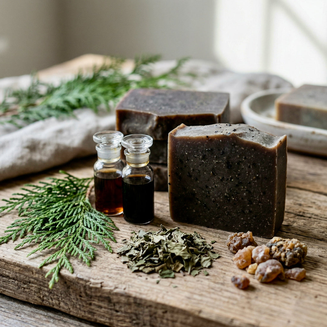 Cypress, Patchouli, and Myrrh in Cold Process Soap: An Ingredient Breakdown - Luna & Co. Soapery
