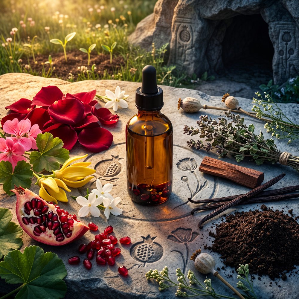 How to Make Persephone Oil: A Ritual Body Oil Recipe for Transformation - Luna & Co. Soapery