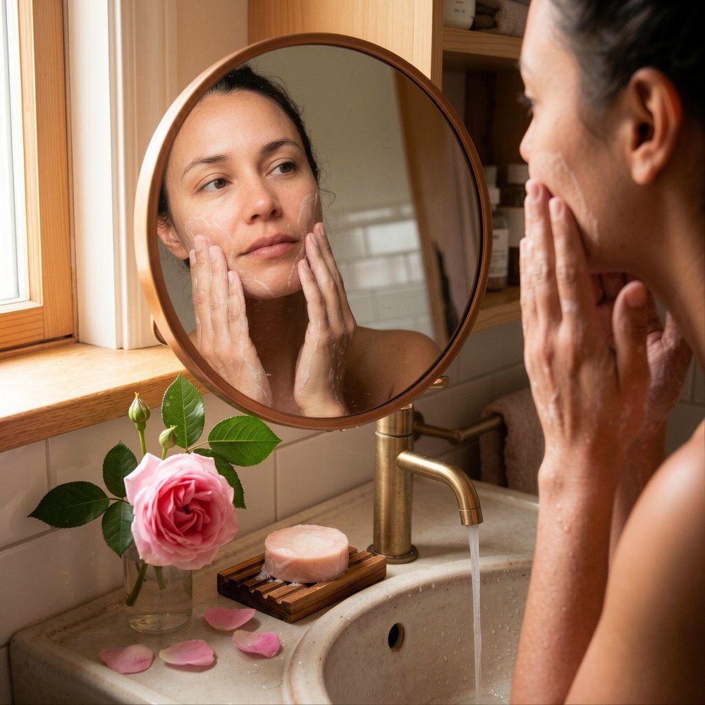 Rosewater Soap for the Face: A Venus Correspondence - Luna & Co. Soapery