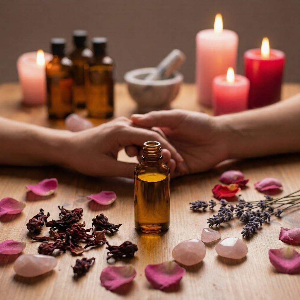 Sensual Massage Oil Love Spell: A Couples Ritual Guide for Sacred Intimacy - Luna & Co. Soapery