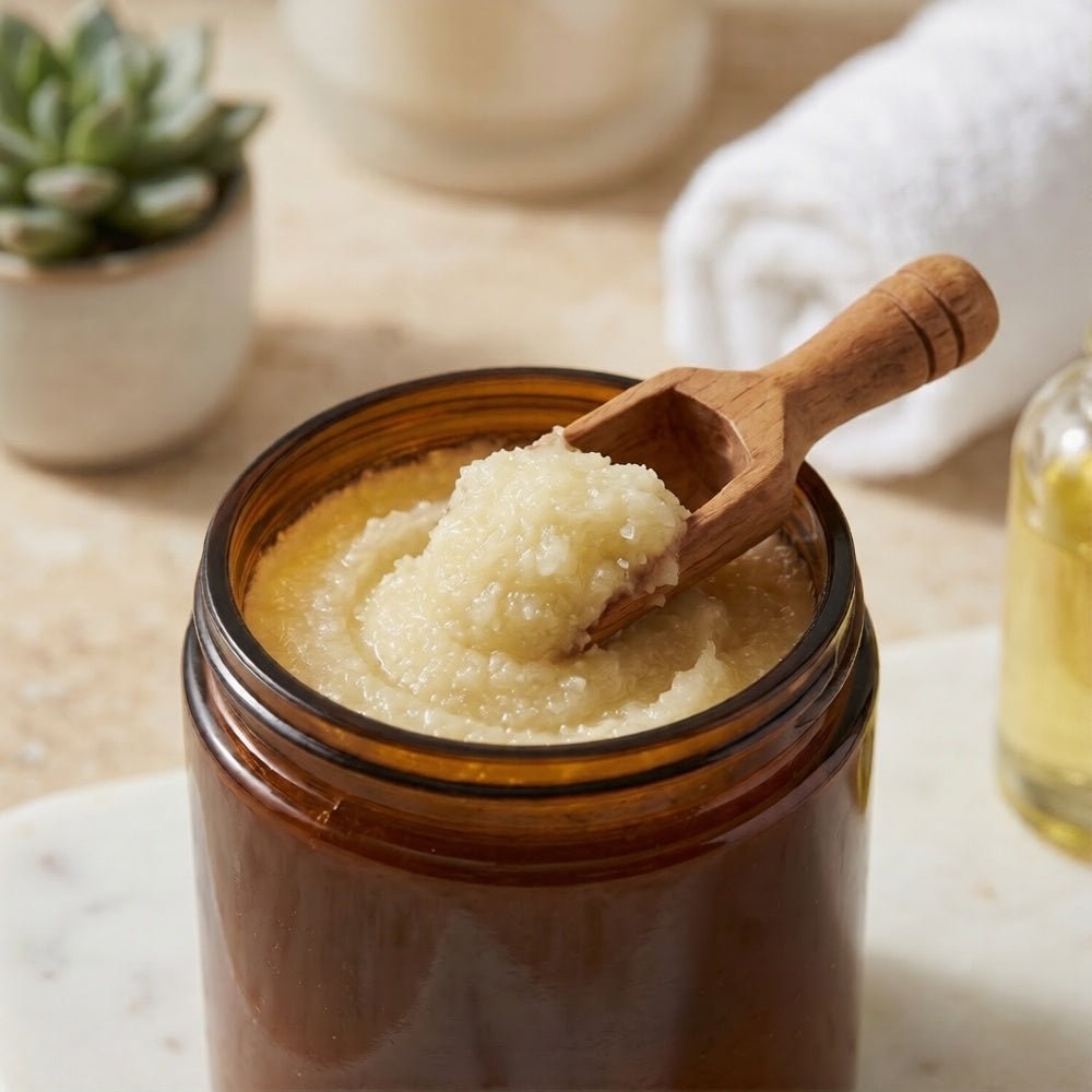 Shea Butter and Salt Scrub: How the Two Work Together on Dry Skin - Luna & Co. Soapery
