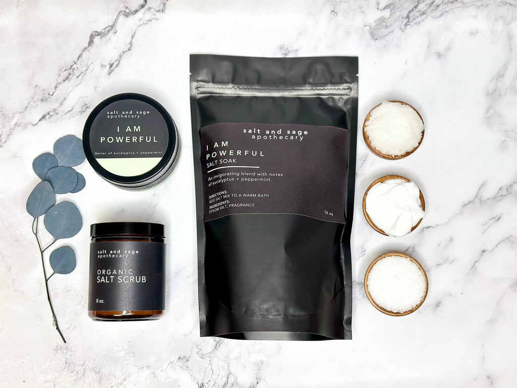 I AM Powerful Whipped Organic Body Butter Salt & Sage Apothecary