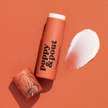 Poppy & Pout Lip Balm, Pomegranate Peach Poppy & Pout