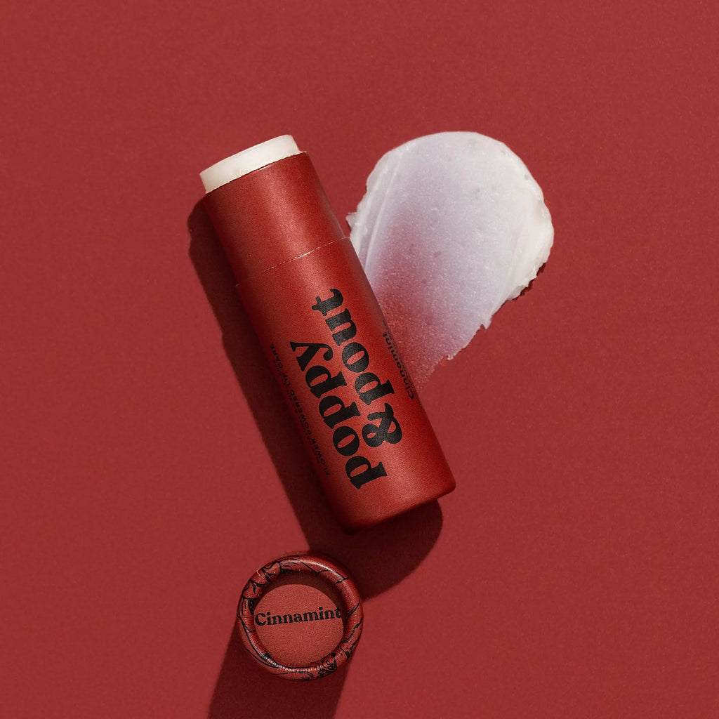 Poppy & Pout Lip Balm, Cinnamint Poppy & Pout
