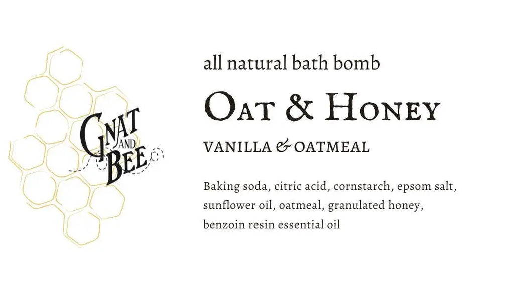 Oat and Honey | Natural Bath Bomb Gnat and Bee