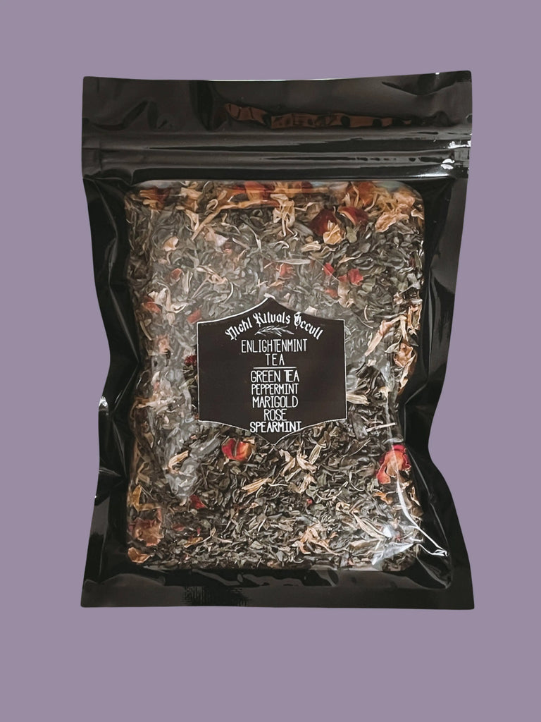 EnlightenMINT Marigold, Rose, Spearmint Green Tea Night Rituals Occult
