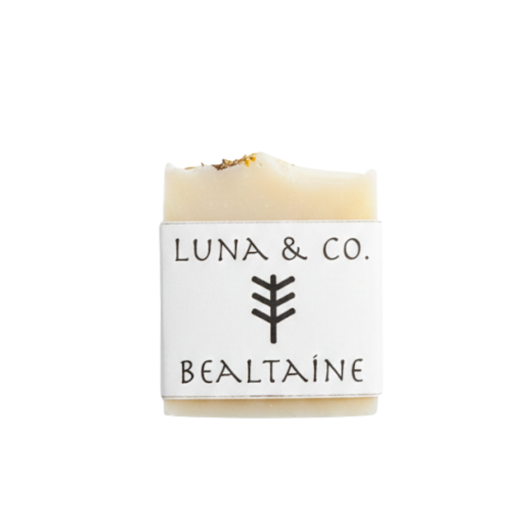 Bar of soap with 'Luna & Co.' branding on a white background