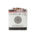 hekate, charcoal, roes, lavender, natural soap, botanicals, protection