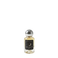 Perfume bottle with silver cap on a white background