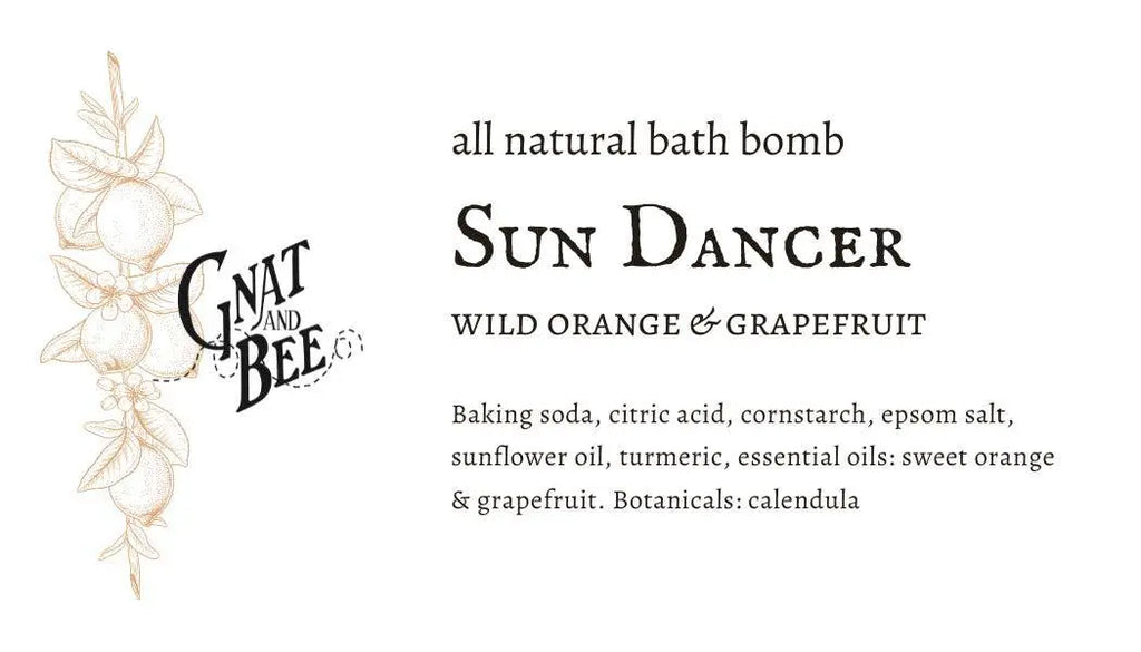 Sun Dancer : Natural Bath Bomb Gnat and Bee