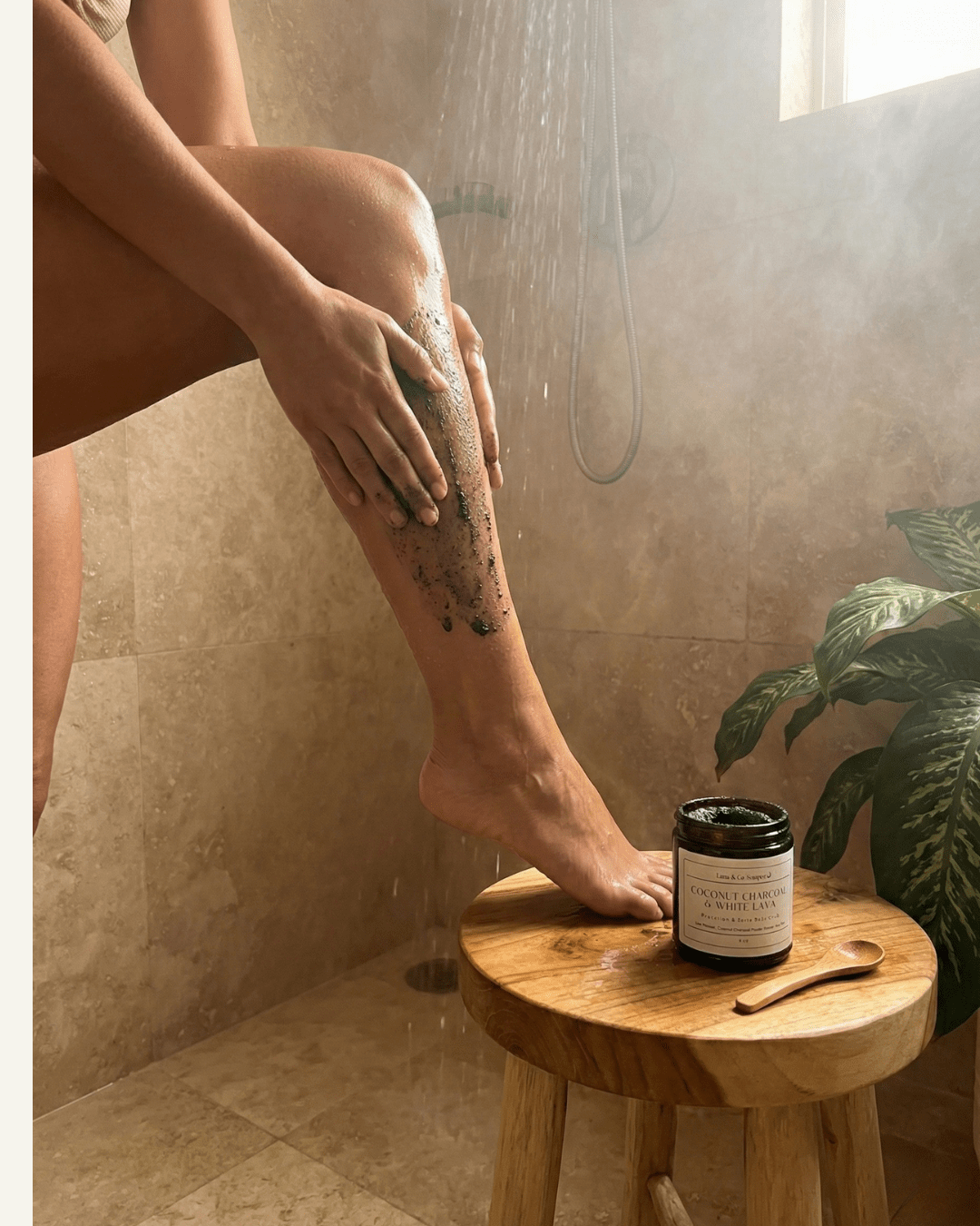 Coconut Charcoal & White Lava: Protection & Detox Scrub - Luna & Co. SoaperyScrubLuna & Co. SoaperyLuna & Co. Soapery
