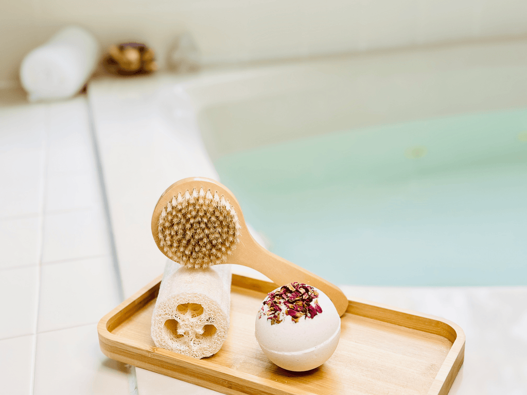 Coconut Rose Bath Bomb - Luna & Co. SoaperyBath BombSalt & Sage ApothecaryLuna & Co. Soapery