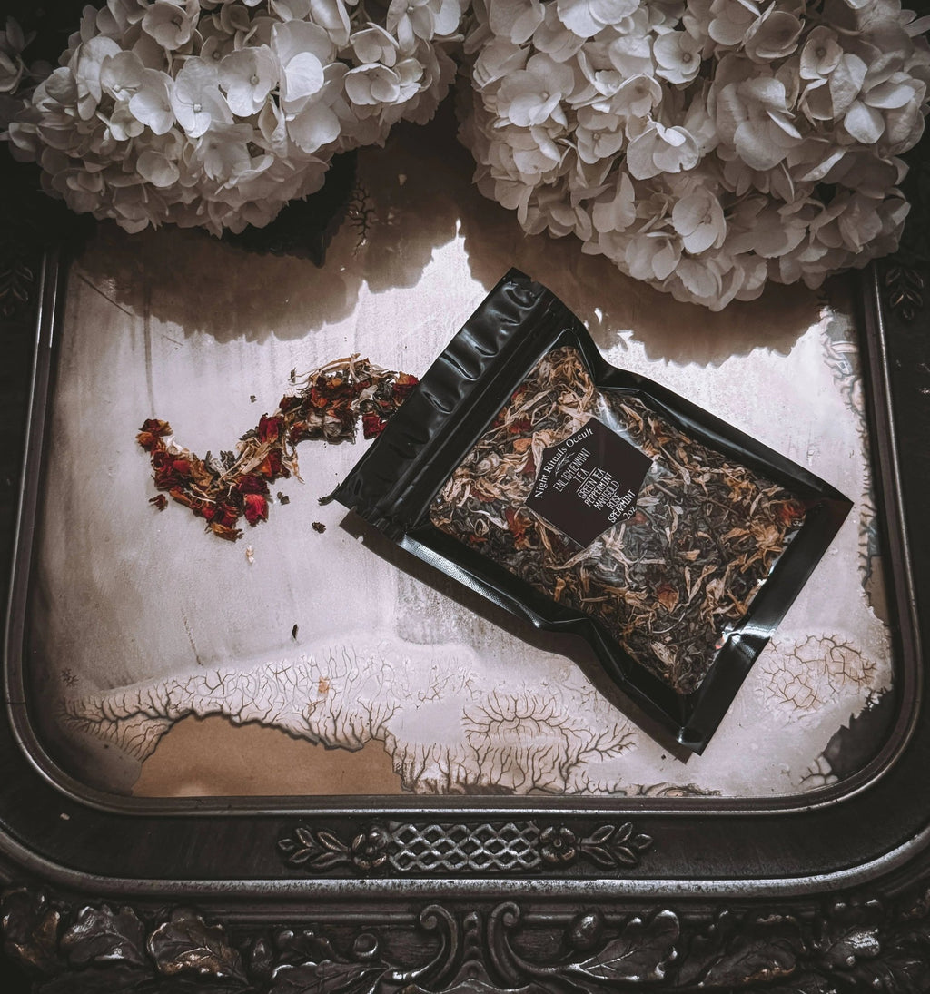 EnlightenMINT Marigold, Rose, Spearmint Green Tea - Luna & Co. SoaperyTeaNight Rituals OccultLuna & Co. Soapery