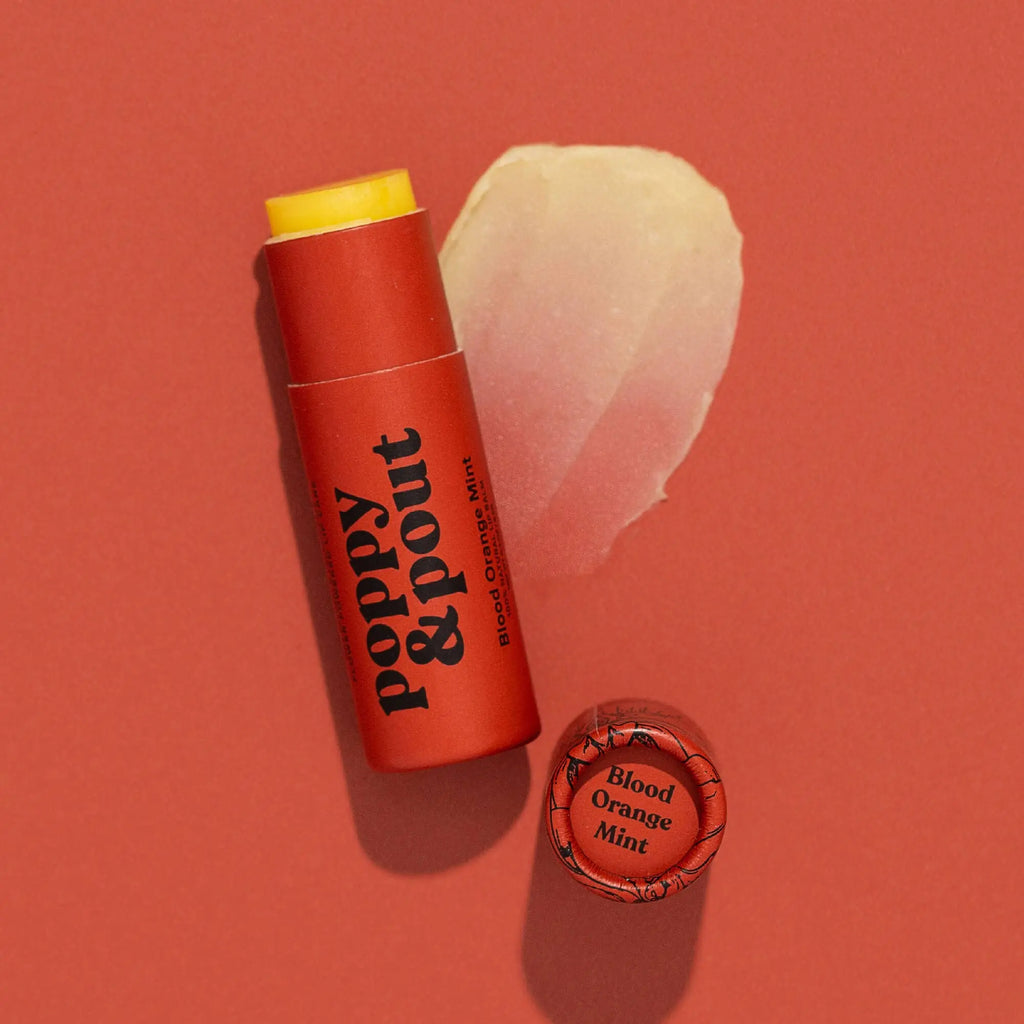 Poppy & Pout Lip Balm, Blood Orange Mint Poppy & Pout