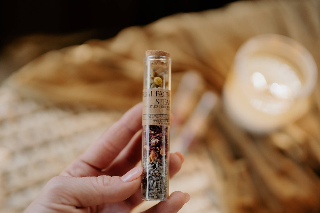 Herbal Facial Steam | Bath Tea with Dried Flowers and Herbs - Luna & Co. SoaperyFace CareSoulistic Root - Essential Oils & Self Care GiftsLuna & Co. Soapery