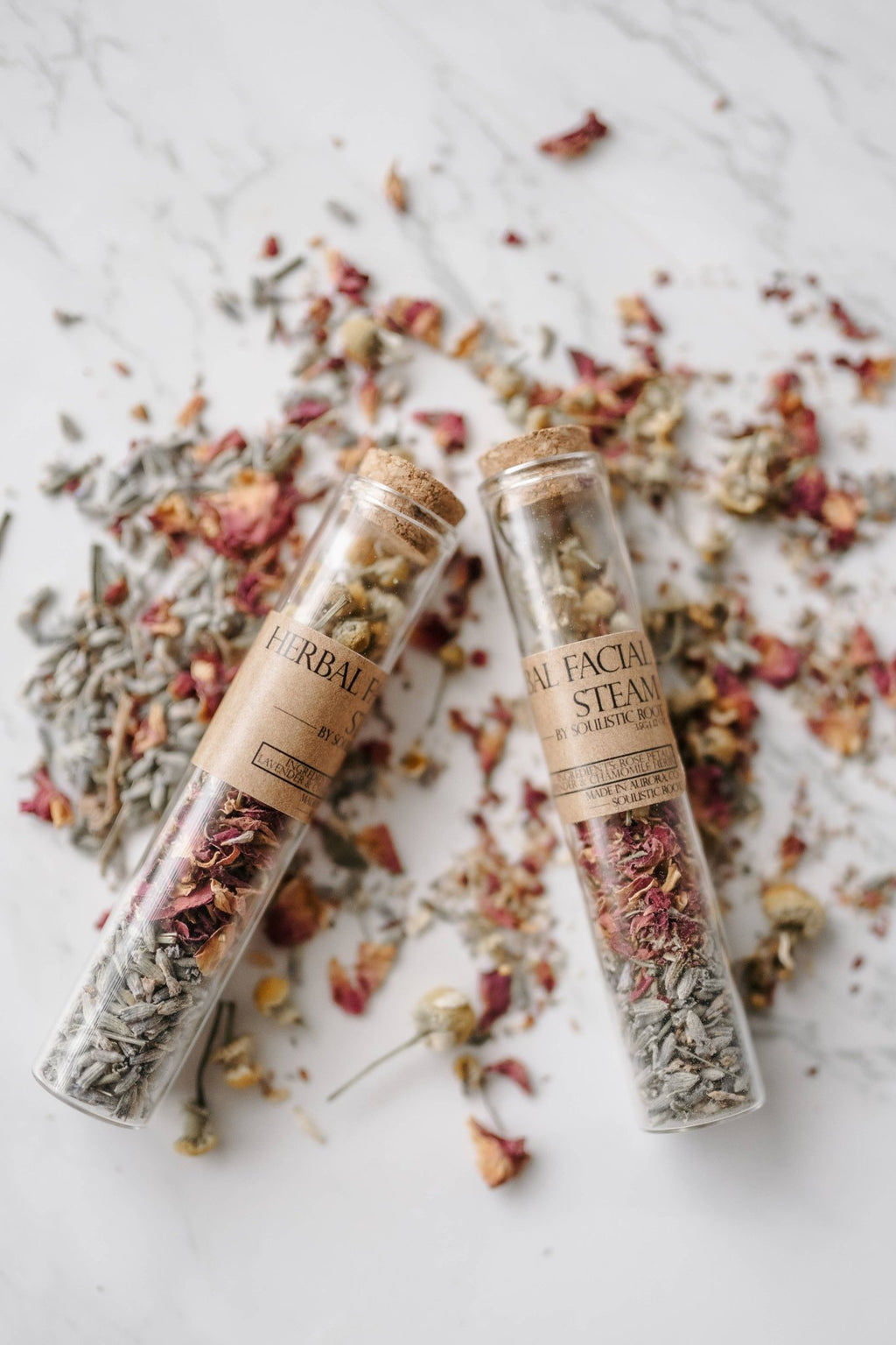 Herbal Facial Steam | Bath Tea with Dried Flowers and Herbs - Luna & Co. SoaperyFace CareSoulistic Root - Essential Oils & Self Care GiftsLuna & Co. Soapery