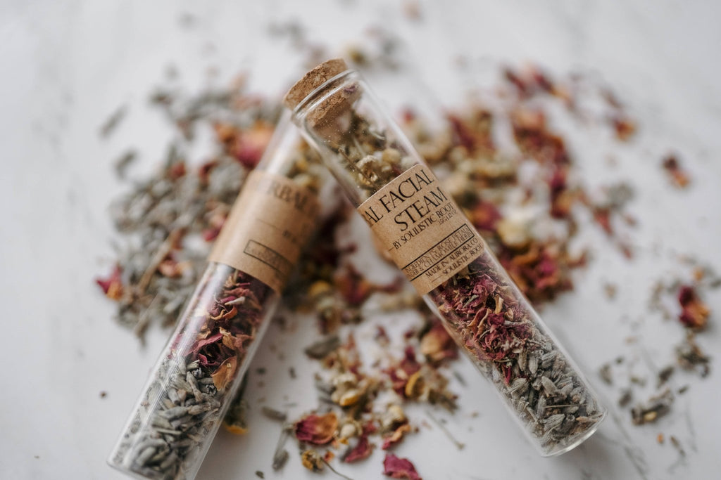 Herbal Facial Steam | Bath Tea with Dried Flowers and Herbs - Luna & Co. SoaperyFace CareSoulistic Root - Essential Oils & Self Care GiftsLuna & Co. Soapery